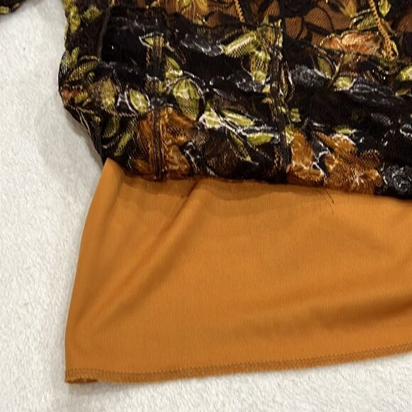 Dress Barn Fall Floral Lace Layered Top Size Large - Picture 8 of 13